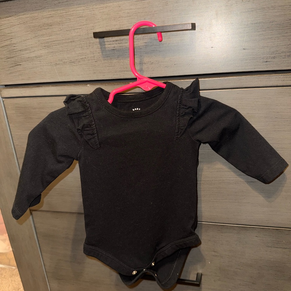 Cat & Jack Black Ruffled Bodysuit